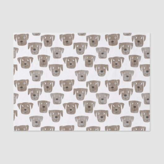 Papier Mousseline Cute Chocolat Labrador Retriever Chien Motif (Recto)