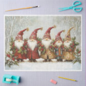 Papier Mousseline Cute Christmas Gnomes (Artisanat)