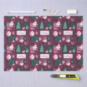 Papier Mousseline Cute Christmas Santa Claus pattern (Artisanat)