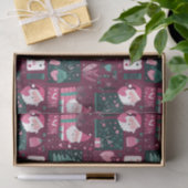 Papier Mousseline Cute Christmas Santa Claus pattern (Cadeau)