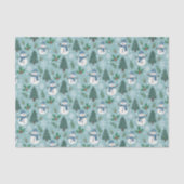 Papier Mousseline Cute Christmas Snowmen Pattern Tissue Paper (Recto)