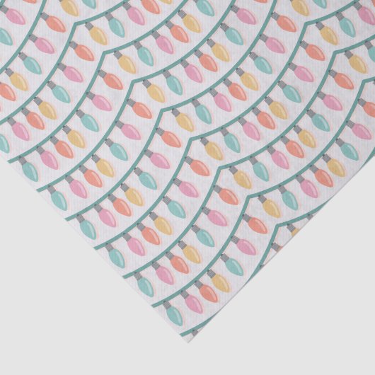 Papier Mousseline Cute Christmas Tree Lights Abstract Pattern (Détail)