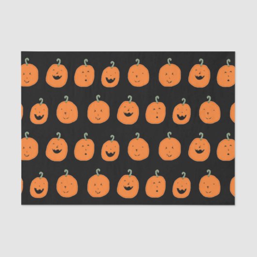Papier Mousseline Cute Citrouille d'Halloween (Recto)