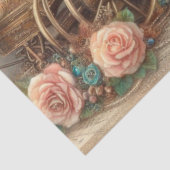 Papier Mousseline Cute Cochon Aquarelle Victorian Steampunk Découpag (Détail)