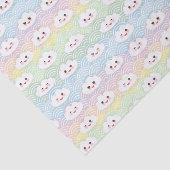 Papier Mousseline Cute coloré Pastel Waves Kawaii Clouds Motif (Détail)