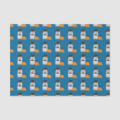 Papier Mousseline Cute Cool funny Halloween ghost moustache pattern (Recto)