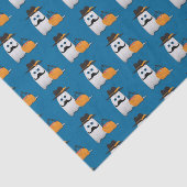 Papier Mousseline Cute Cool funny Halloween ghost moustache pattern (Détail)