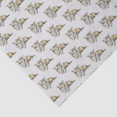 Papier Mousseline Cute Corgi Motif chien sur Grey Arrière - plan (Détail)