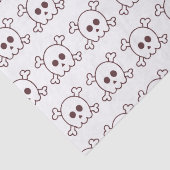 Papier Mousseline Cute Crâne noir et blanc Halloween (Détail)