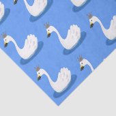 Papier Mousseline Cute cygne blanc avec dessin de la couronne (Détail)