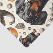Papier Mousseline Cute Dachshund Motif (Détail)