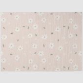Papier Mousseline Cute Daisy Floral Blossoms & Greenery (Recto)