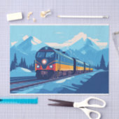 Papier Mousseline Cute Decoupage train amoureux rétro (Artisanat)