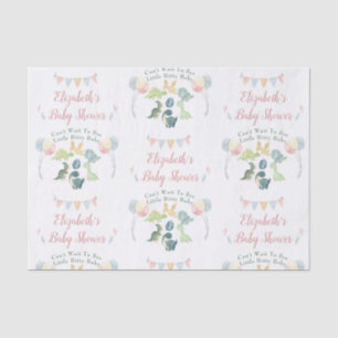 Papier Mousseline Cute Dinosaur Aquarelle Baby shower Personnalisé