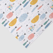 Papier Mousseline Cute Doodle École de Motif de poisson (Détail)