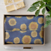 Papier Mousseline Cute Elegant Boho Navy Bleu Bois Rustique Tourneso (Cadeau)