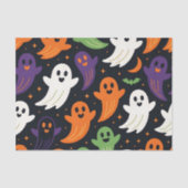 Papier Mousseline Cute Fantômes et chauves-souris Éffrayant Hallowee (Recto)