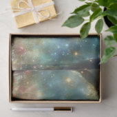 Papier Mousseline Cute Flower Girl and Unicorn In Forest Decoupage  (Cadeau)