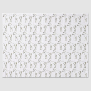 Papier Mousseline Cute Foal Taupe Vintage Patterned Horse Imprimer