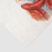 Papier Mousseline Cute Fox in a Red Scarf Autumn Image (Détail)
