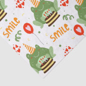 Papier Mousseline Cute Frog Motif Smile Texte Heureux Anniversaire P (Détail)