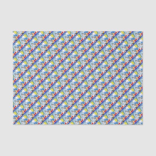 Papier Mousseline Cute Fun Unicorn (Recto)