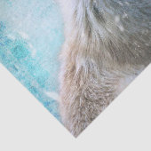 Papier Mousseline Cute Furry Fox sur Blue Grunge Arrière - plan (Détail)