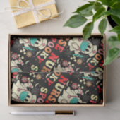 Papier Mousseline Cute Ghost Nurse Halloween Graphisme Retro Pastels (Cadeau)