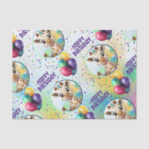 Papier Mousseline Cute Giraffe Colorful Confetti Anniversaire de enf