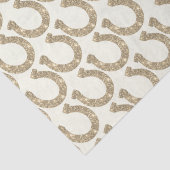 Papier Mousseline Cute Glam Horseshoe Gold White Parties scintillant (Détail)
