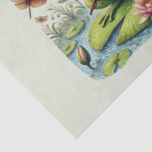 Papier Mousseline Cute grenouille amoureux découpage (Détail)