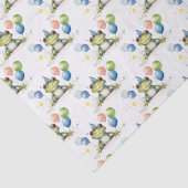 Papier Mousseline Cute grenouille verte Whimsical avec ballons (Détail)