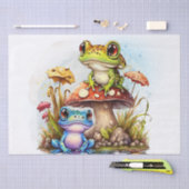 Papier Mousseline Cute grenouilles colorées (Artisanat)