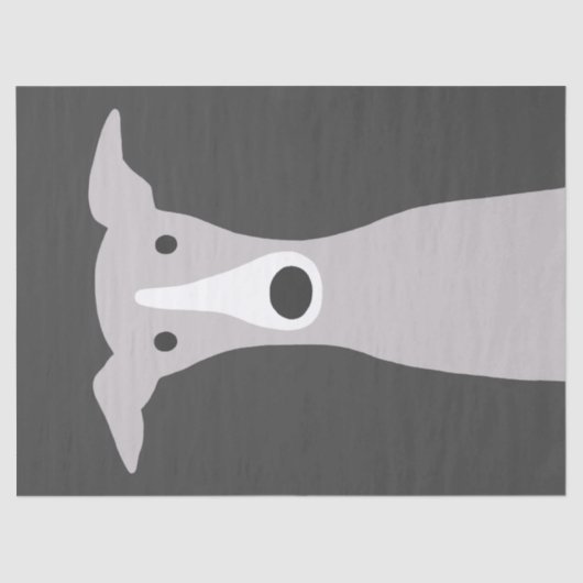 Papier Mousseline Cute Greyhound, Greyhound italien ou Chien Whippet (Recto)