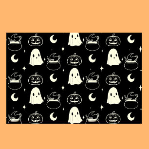 Papier Mousseline Cute Halloween Boo Ghost Motif
