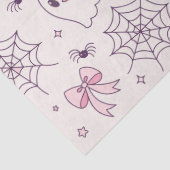 Papier Mousseline Cute Halloween Ghost & Spiderweb Motif (Détail)