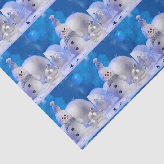 Papier Mousseline cute happy snowman cropped (Détail)