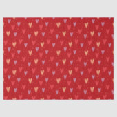 Papier Mousseline Cute Hearts and dots Valentines Pattern (Recto)