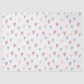 Papier Mousseline Cute Hearts and dots Valentines Pattern (Recto)