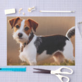 Papier Mousseline Cute Jack Russel Terrier Chien Photo (Artisanat)