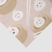 Papier Mousseline Cute Kawaii Dumplings Baguettes en vapeur (Détail)