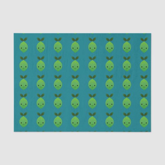 Papier Mousseline Cute Kawaii Lime (Recto)