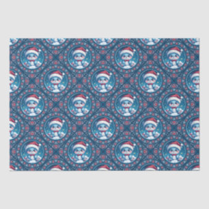 Papier Mousseline Cute Kawaii Ours Festif Mandala Geo Diamond Tile