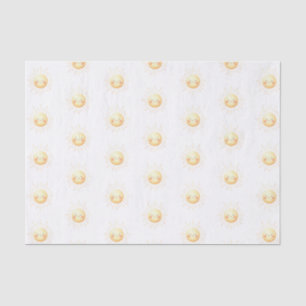 Papier Mousseline Cute Kids Yellow Sunshine 10lb Papier Tissu, Blanc