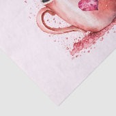 Papier Mousseline Cute Kitten dans un Teacup avec les coeurs (Détail)