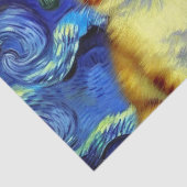 Papier Mousseline Cute Kitten Starry Night Van Gogh (Détail)