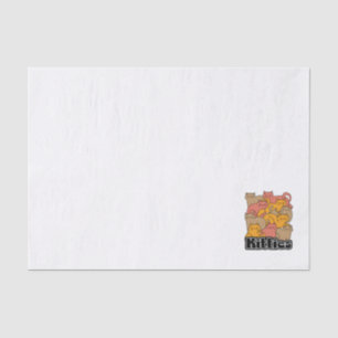 Papier Mousseline Cute Kitties Design - Cat Art adorable