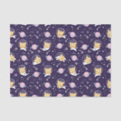 Papier Mousseline Cute Kitty Chat Astronauts Motif (Recto)