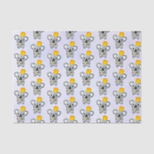 Papier Mousseline Cute Koala dans une couronne d'or