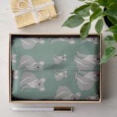 Papier Mousseline Cute Koala Eucalyptus Motif vert (Cadeau)